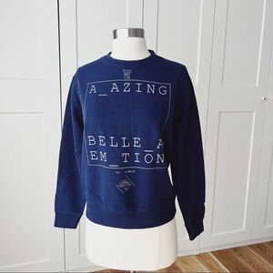 MANGO Navy Sweatshirt Top size XSmall